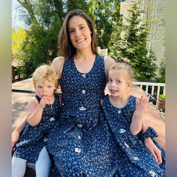 mommy and me blue dresses Striped Blue Dress, Mommy and Me Dreses main image 0